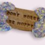 Don't Worry, Be Hoppy Easter Dog Biscuit Bone, thumbnail 1 of 2