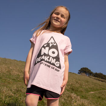 No Peaking Girls' Hiking Slogan T Shirt, 3 of 4