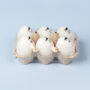 G Decor Set Of Six Hoppy Easter Egg Candles White, thumbnail 6 of 6