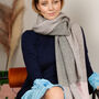 Personalised Colour Block Wool And Cashmere Blend Scarf, thumbnail 11 of 11