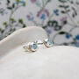 Handmade Blue Topaz Stud Earrings, thumbnail 5 of 10