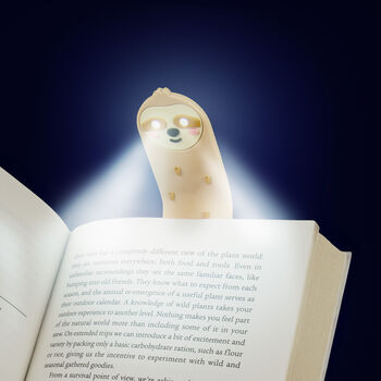 Sloth Reading Light And Bookmark, 4 of 4