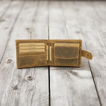 Personalised Handmade Leather Wallet For Christmas Gift, 9 of 12