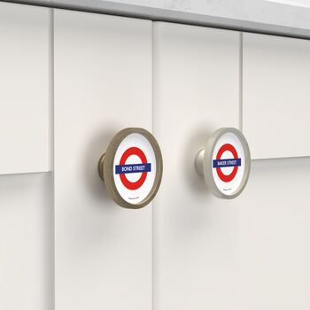 London Underground Tube Stop Cabinet Door Knobs, 2 of 8