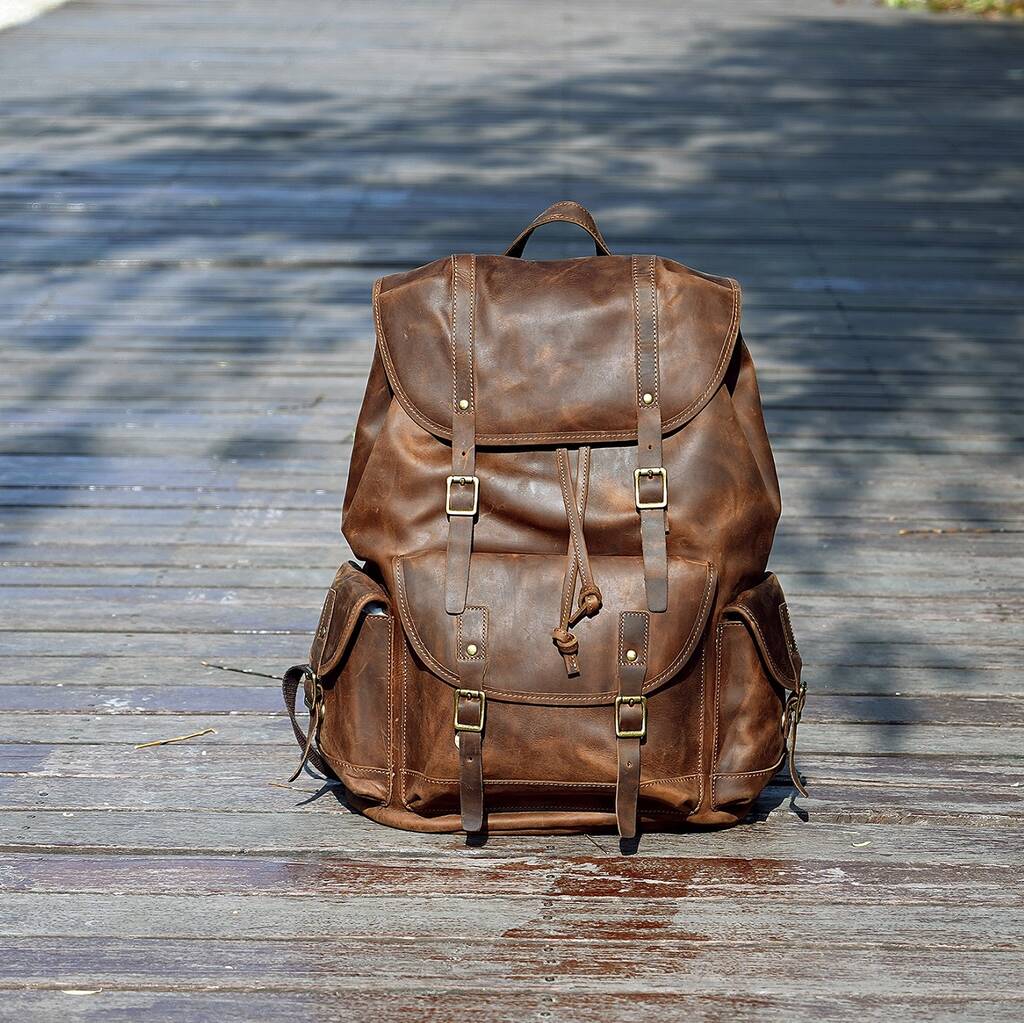 Vintage Look Genuine Leather Backpack By EAZO | notonthehighstreet.com