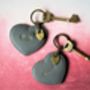 Luxury Leather Heart Key Chain, thumbnail 3 of 5