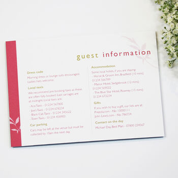 Initial Letters Floral Wedding Invitation Set, 5 of 6