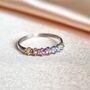 Pastel Rainbow Gemstone Ring, thumbnail 7 of 11