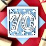 Big Number Personalised 70th Birthday Card, thumbnail 1 of 4