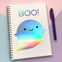 Kawaii Ghost Rainbow Foil Notebook, thumbnail 1 of 4