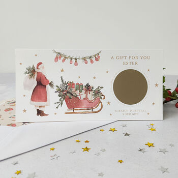 Personalised Christmas Scratch Off Voucher Gift Card, 2 of 7