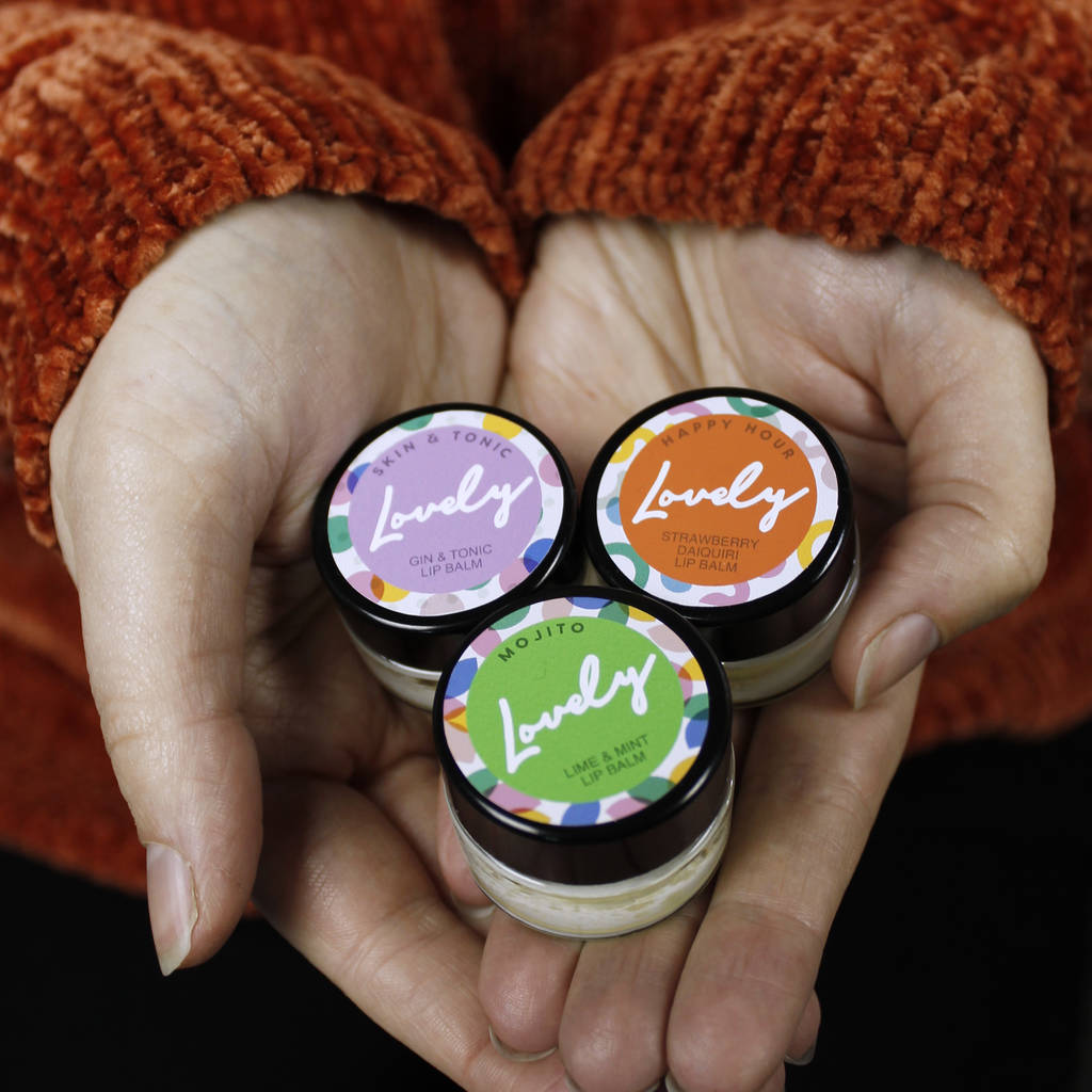 Cocktail Lip Balm Bundle By Lovely Skincare | notonthehighstreet.com