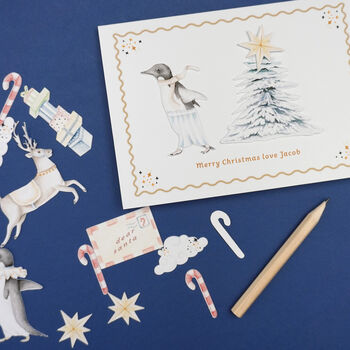 Design Your Own Personalised Christmas Card Six Pack, 3 of 3