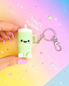 Tumbler Clicker Fidget Keychain With Articulated Legs, 2 of 8