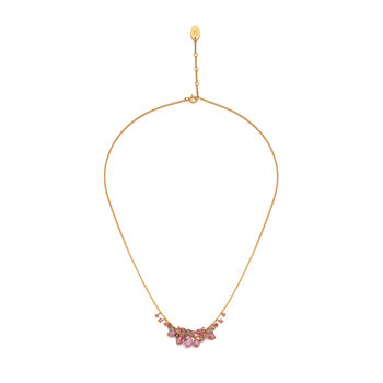 Blossom Beaded Cluster Necklace In Pink Spinel, 2 of 3