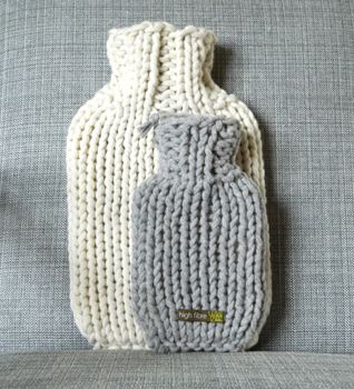 Hand Knitted Hot Water Bottle Cover, 4 of 4