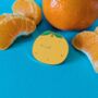 Orange Kawaii Enamel Pin Badge, thumbnail 4 of 5