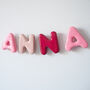 Personalised Handmade Name Garland With Flowers And Polka Dot Design, thumbnail 2 of 8