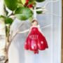 Personalised Ceramic Christmas Fairy Bell Decoration, thumbnail 4 of 4