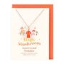 Orange Aura Crystal Necklace Greeting Card, thumbnail 1 of 4