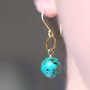Gold Plated Circle And Birthstone Earrings, thumbnail 9 of 12