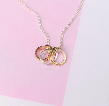 Mini Three Gold Drop Necklace, 2 of 7