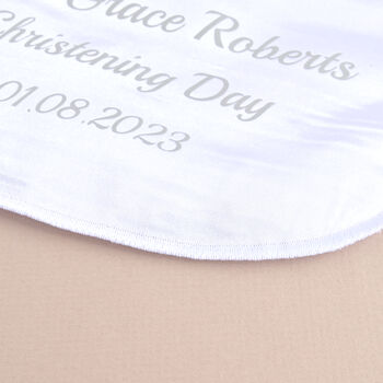 Personalised Satin Bib For Christening Or Baptism, 6 of 6