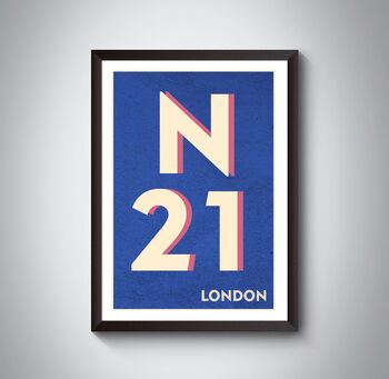 N21 Enfield London Postcode Typography Print, 11 of 12
