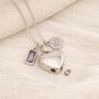 Personalised Engraved Heart Cremation Necklace With Birthstone, thumbnail 4 of 11