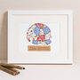Personalised Elephant Embroidered Artwork, thumbnail 6 of 6
