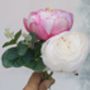 Soft Pink And Cream Faux Peony Bouquet, thumbnail 3 of 4