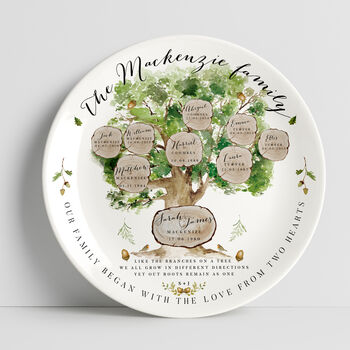 Personalised Family Tree Plate, 2 of 4