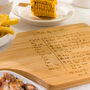 Father's Day Handwriting BBQ Recipe Chopping Board, thumbnail 9 of 11