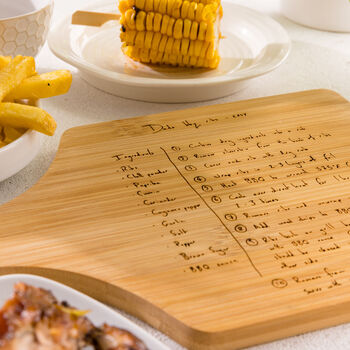 Father's Day Handwriting BBQ Recipe Chopping Board, 9 of 11