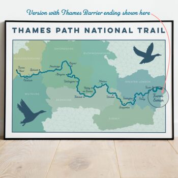 River Thames Path Map Art Print, 6 of 10