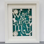 We Are All Mad Paper Cut Wall Art, thumbnail 2 of 10