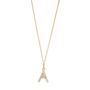 Yellow Gold Cubic Zirconia Initial 'A' Pendant Necklace, thumbnail 2 of 3