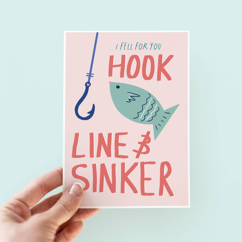 Hook, Line And Sinker Cute Valentine's Card, 1 of 5
