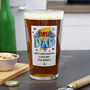 Super Dad Pint Glass Fathers Day Beer Gifts, thumbnail 1 of 4