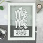 Personalised Mr And Mr Civil Wedding Papercut, thumbnail 3 of 3