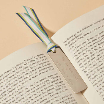 Personalised Stainless Steel Bookmark, 4 of 6
