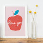 Apple Love You Art Print, thumbnail 2 of 4