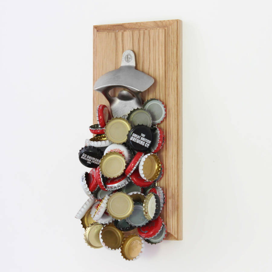 wall mounted bottle opener with magnets by bourneys