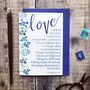 Love Is Patient Love Is Kind Wedding Card, thumbnail 1 of 3