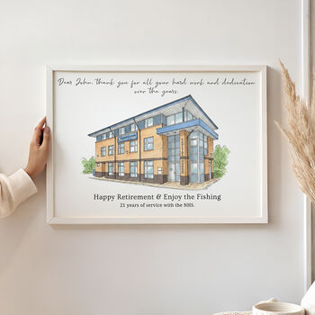 Personalised Watercolour Illustration Retirement And Leaving Gift, 8 of 12