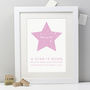 Personalised 'A Star Is Born' New Baby Print, thumbnail 5 of 7