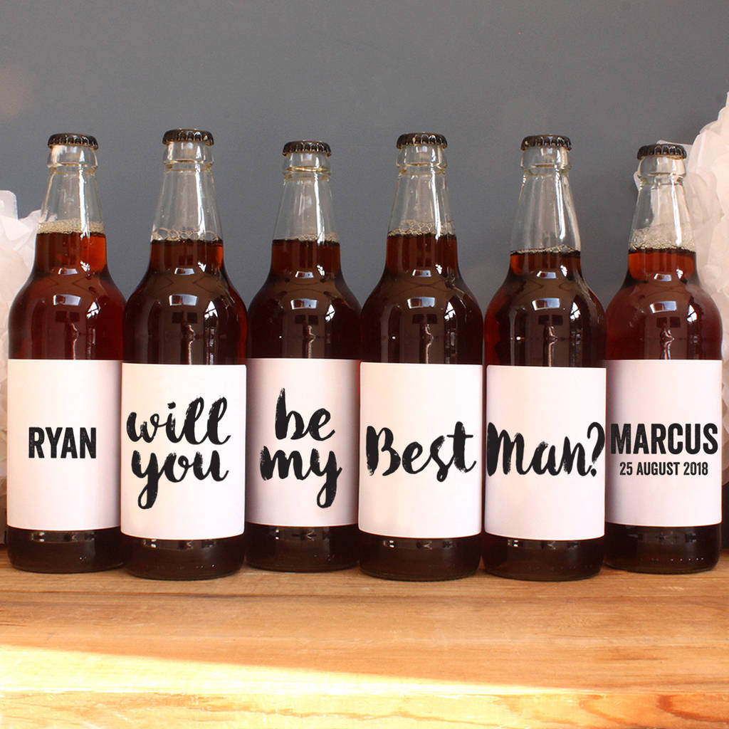 Personalised Be My Best Man? Beer Labels, 1 of 6
