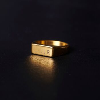 Personalised 18 K Gold Signet Ring, 2 of 10