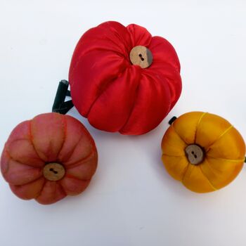 Textile Pumpkins Made From Recycled Sari Fabric, 4 of 8