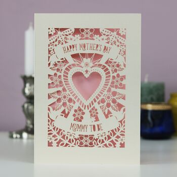 Papercut Mummy To Be Mother's Day Card, 8 of 11